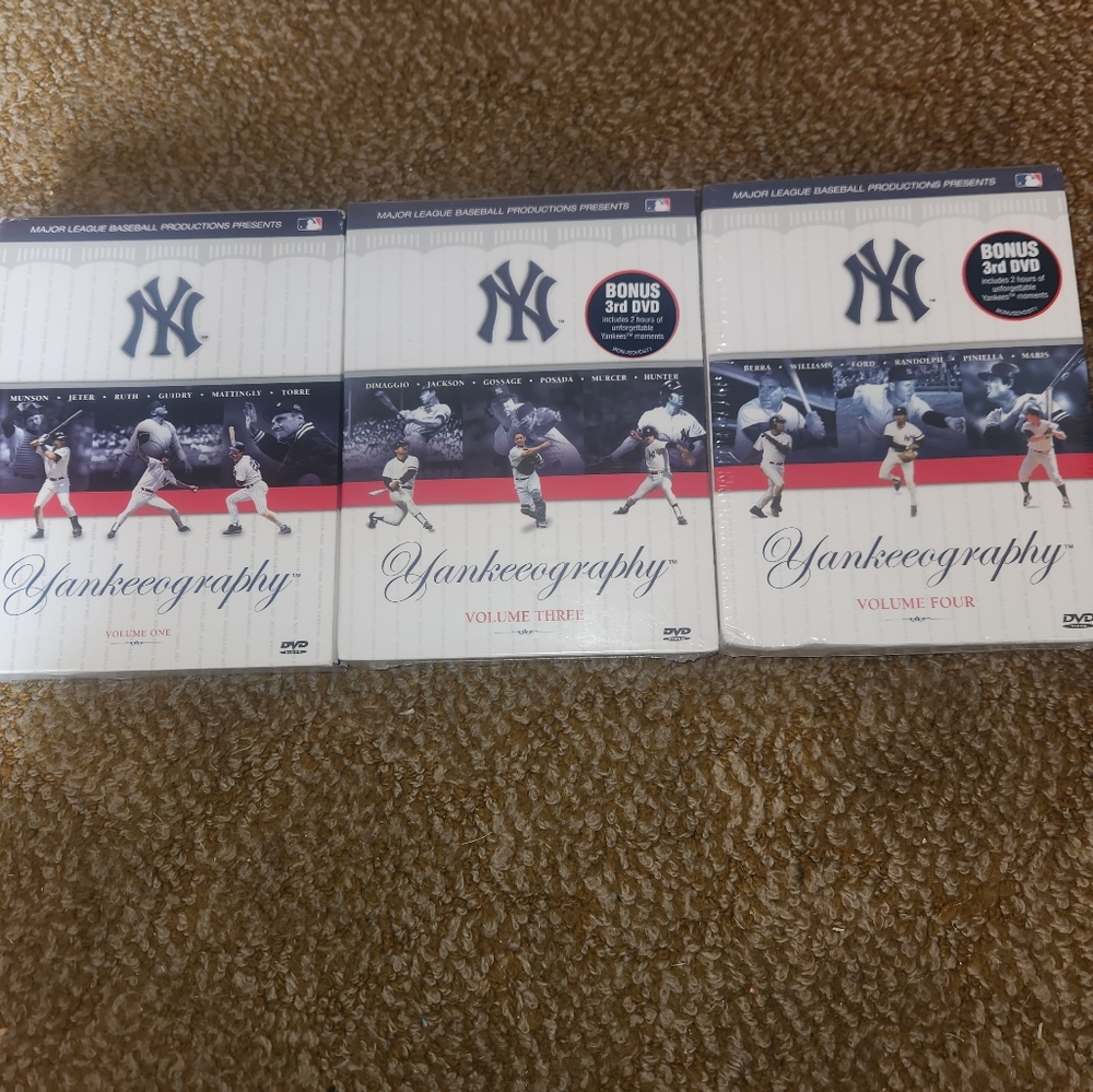 MLB New York Yankees DVD and VHS Tape Lot Jeter Ruth Mantle Jackson